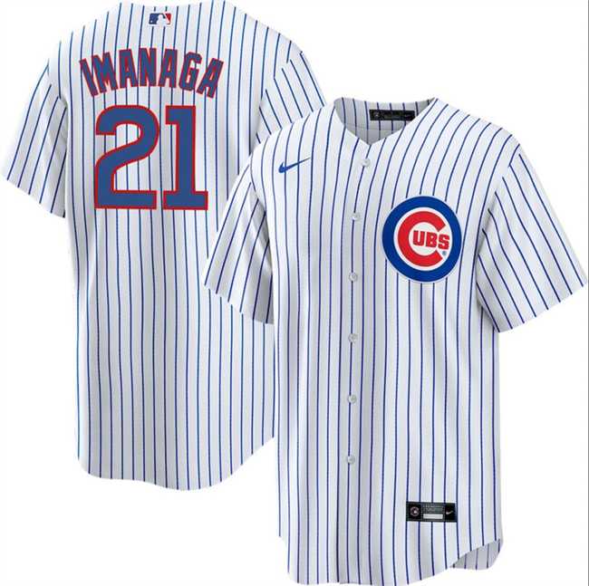 Men's Chicago Cubs #21 Shota Imanaga White Cool Base Stitched Baseball Jersey Dzhi